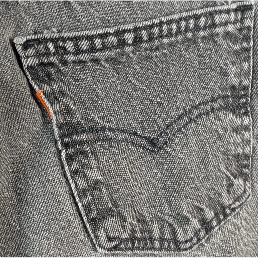 VTG 90s Levis 550 Black Denim Orange Tab Shorts Men 26W Grunge 1993 USA Student
